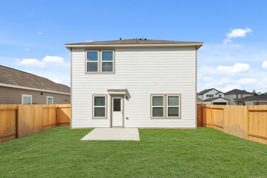 Exterior details and patio area of a home in Northpark South, Porter (Image 3). Exterior details and patio area of a home in Northpark South, Porter (Image 3).