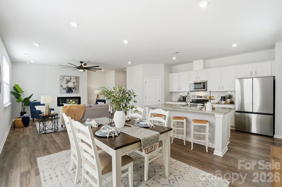 Furnished interior view inside a new home in , Monroe (Image 34).