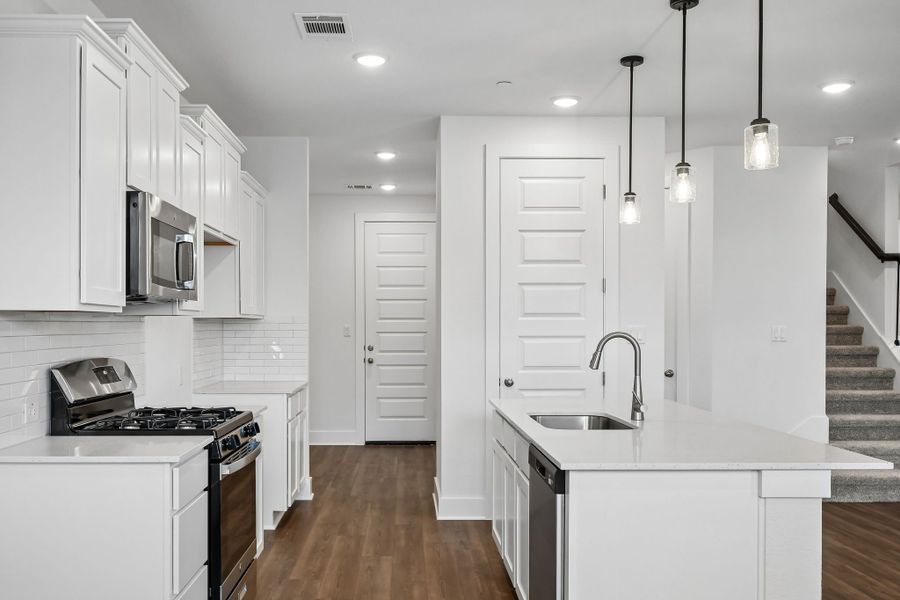 Representative furnished interior of a home built from the Lavaca by Pacesetter Homes in Center 45, Round Rock (Image 9).