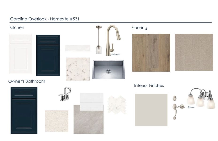 Sample of building materials used in homes in Carolina Overlook, Clayton (Image 19).
