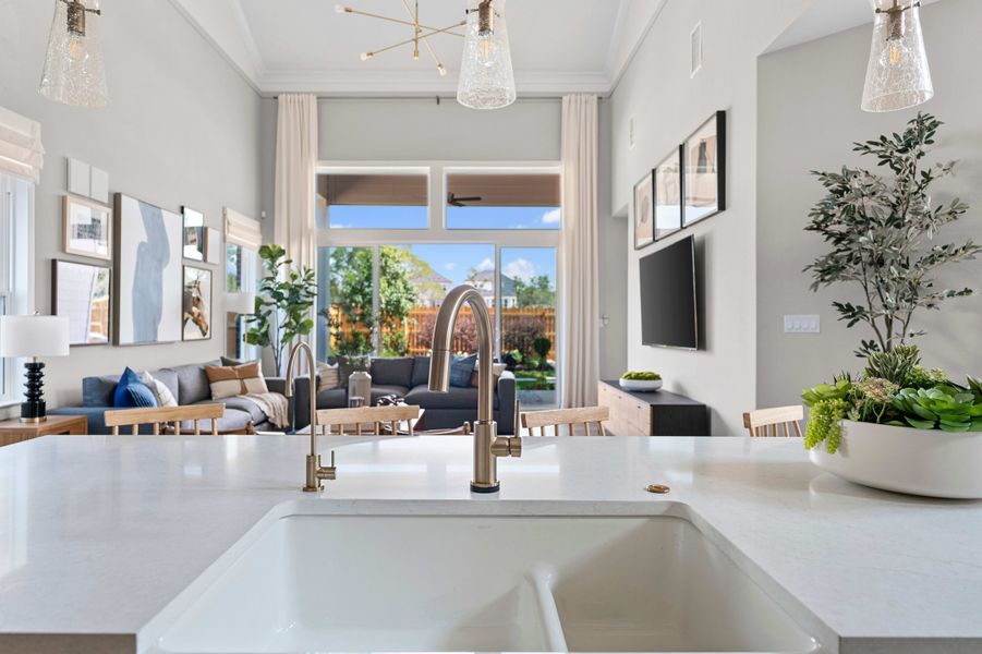 Furnished interior view inside a new home in Heritage, Dripping Springs (Image 11). Furnished interior view inside a new home in Heritage, Dripping Springs (Image 11).