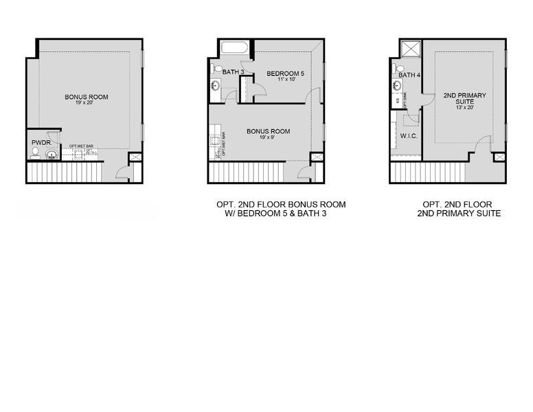 2D floor plan layout for the The Landry by Legend Homes in Bluestem, Brookshire, TX (Image 4).