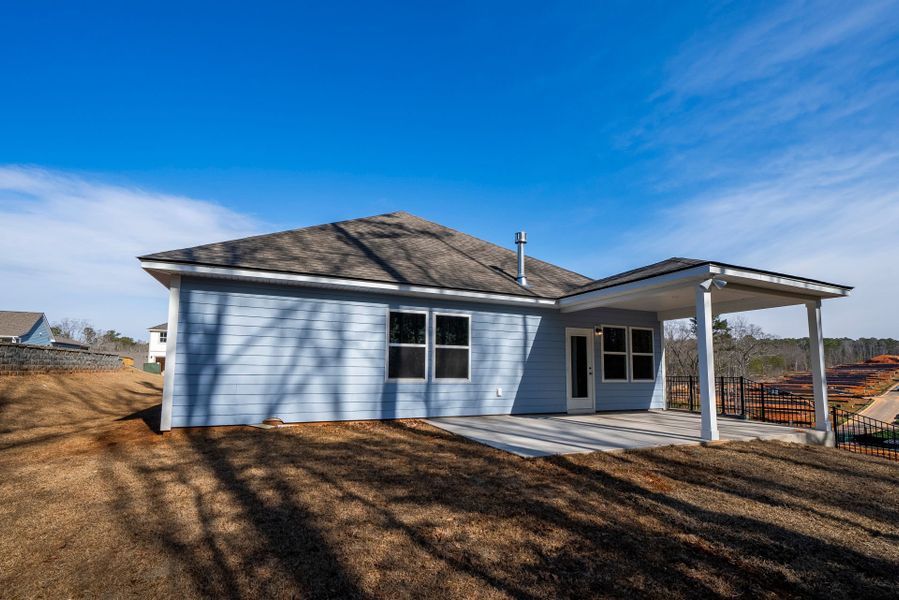 Exterior details and patio area of a home in Carriage Estates, Lexington (Image 3). Exterior details and patio area of a home in Carriage Estates, Lexington (Image 3).