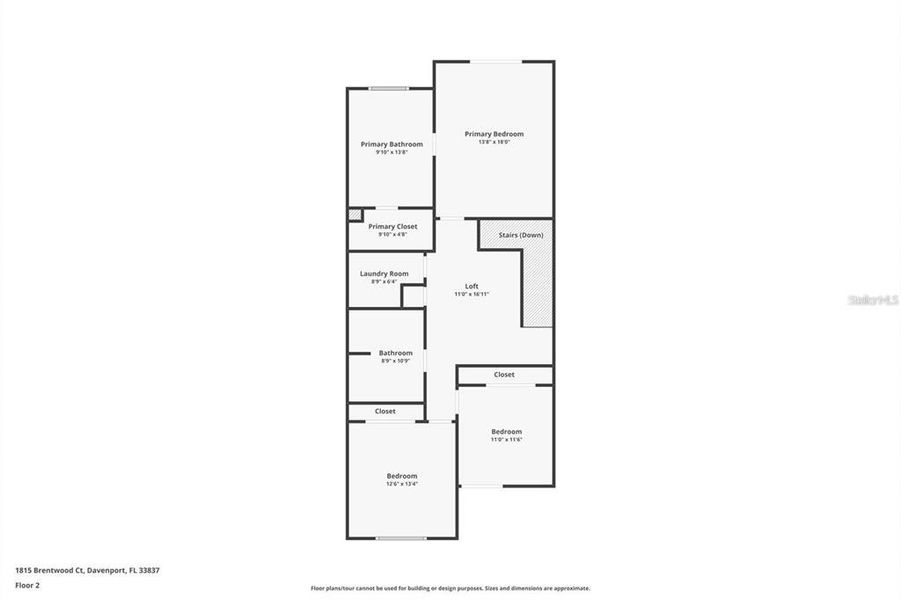 2D floor plan layout of this home in , Davenport, FL (Image 7).