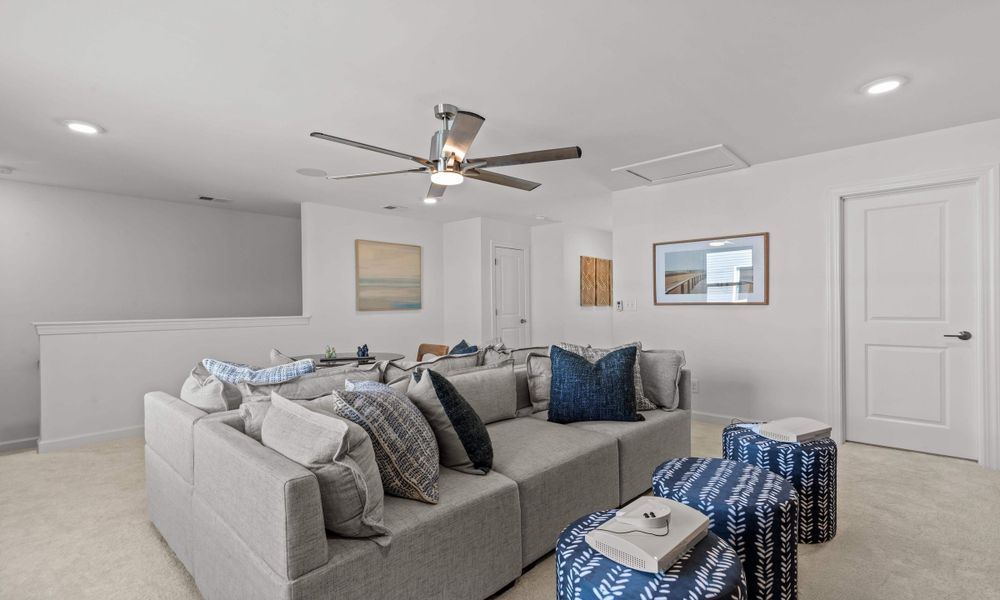 Representative furnished interior of a home built from the The Longboard by Chesapeake Homes in Bridgewater - Shorehaven Village, Little River (Image 47).