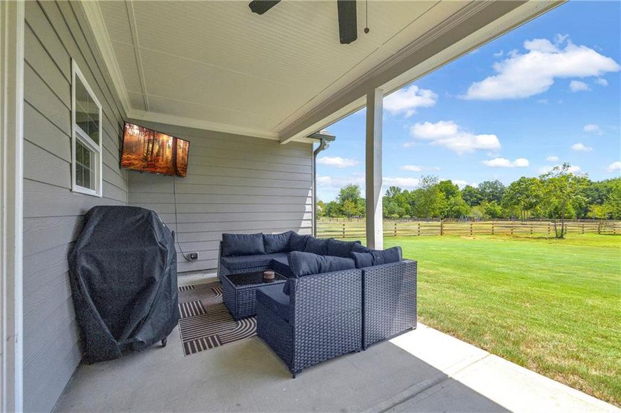 Exterior details and patio area of a home in , Social Circle (Image 25).