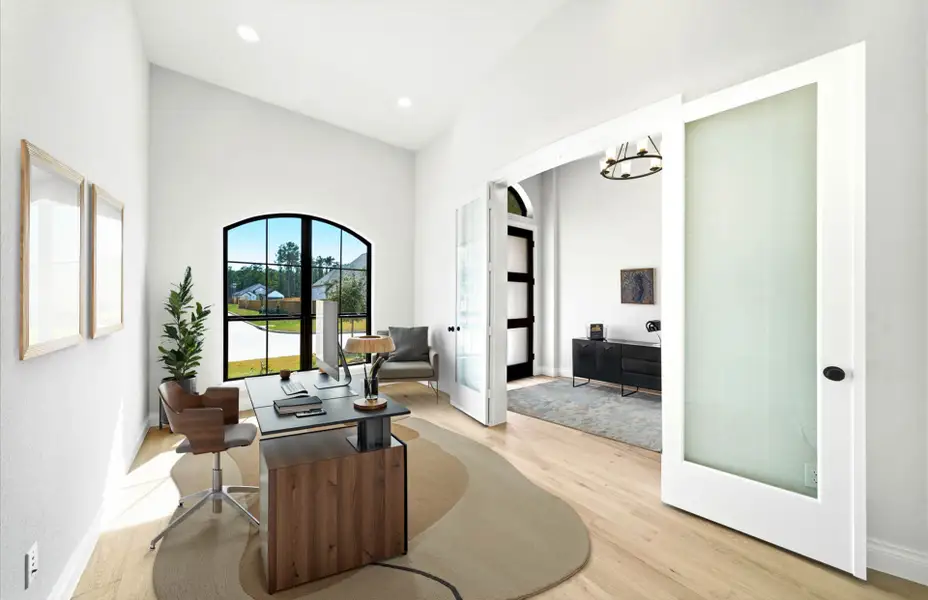 Furnished interior view inside a new home in The Highlands 55′, Porter (Image 5).