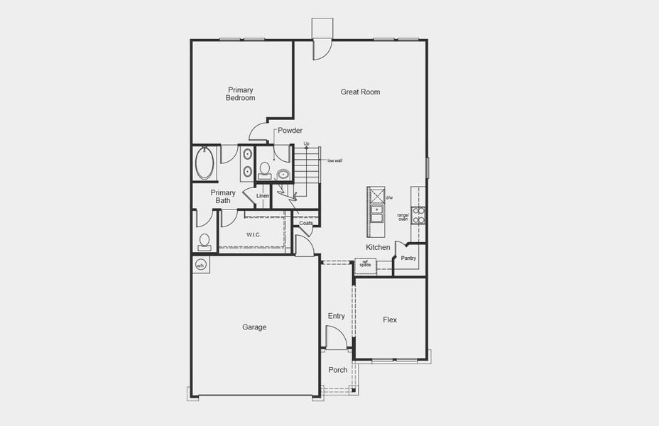 2D floor plan layout for the Plan 2701 by KB Home in Legend Heights - Sterling Collection, New Braunfels, TX (Image 6). 2D floor plan layout for the Plan 2701 by KB Home in Legend Heights - Sterling Collection, New Braunfels, TX (Image 6).