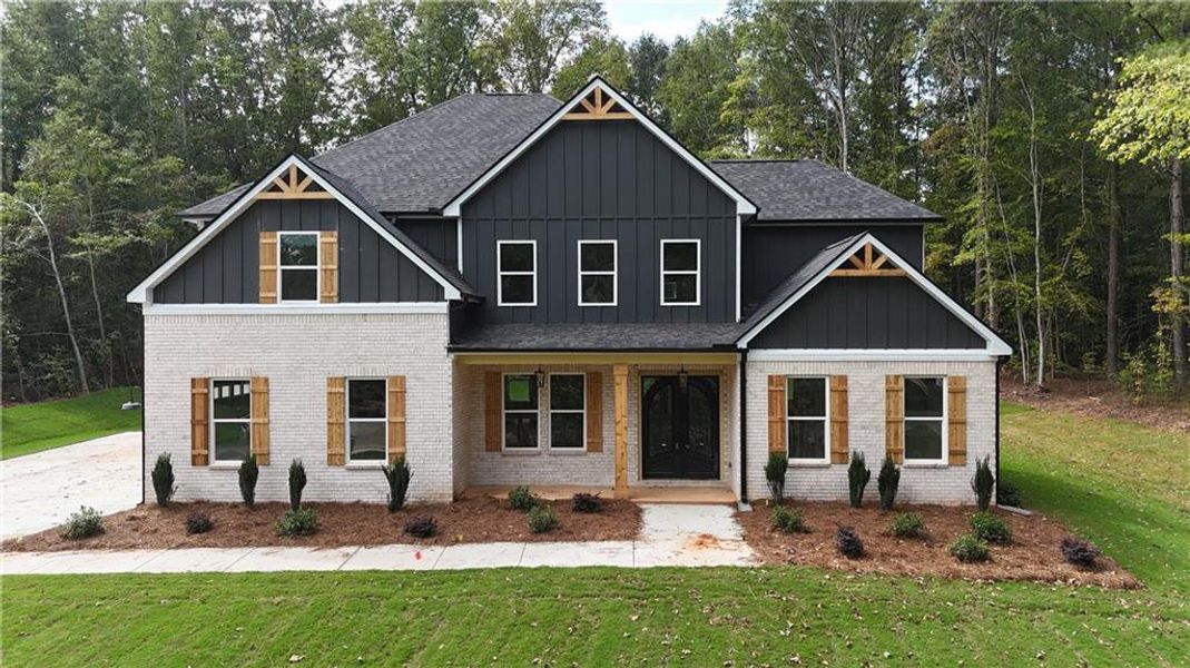 Front exterior of a new home in , Monroe, GA, highlighting curb appeal (Image 15). Front exterior of a new home in , Monroe, GA, highlighting curb appeal (Image 15).