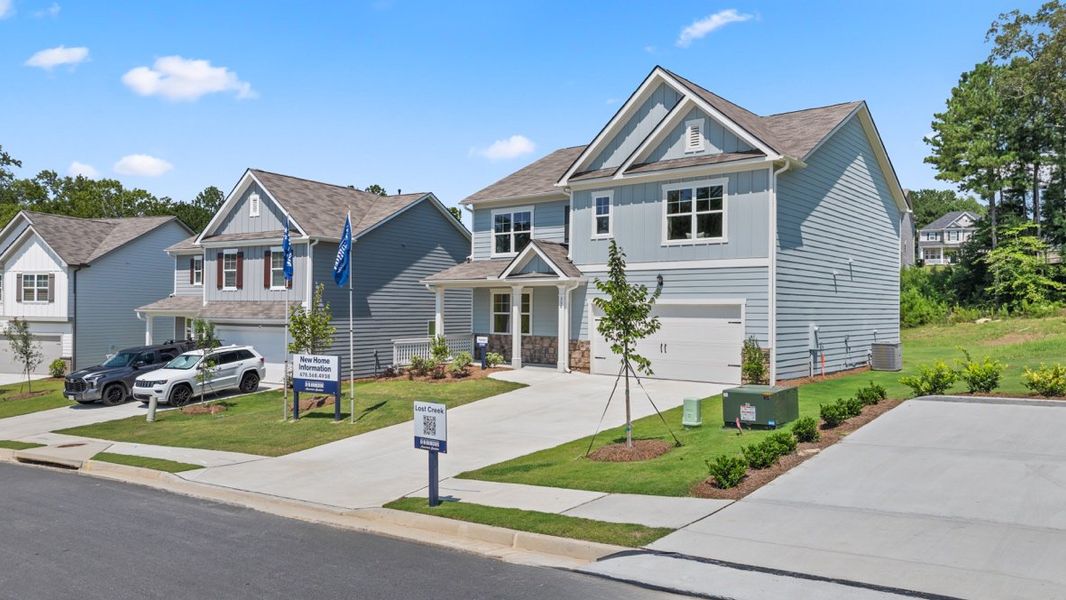 Representative exterior photo of a completed home built from the HAYDEN by D.R. Horton in Lost Creek, Dallas, GA (Image 25).