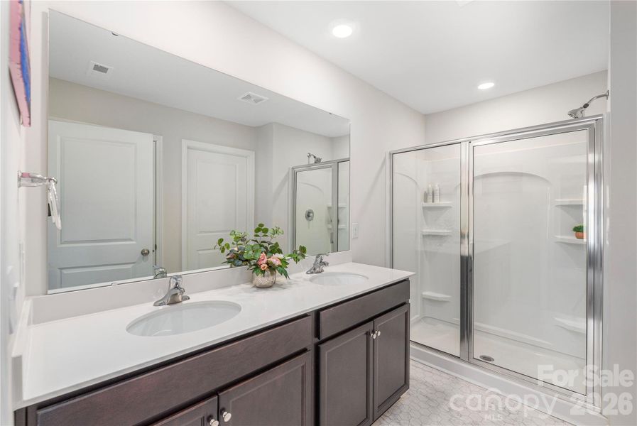 Primary suite bathroom.