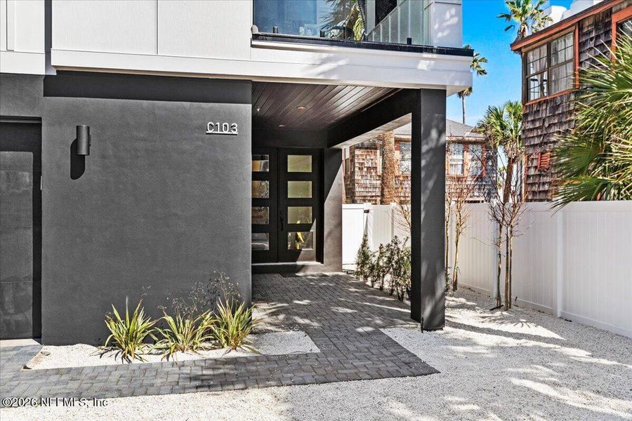 Exterior details and patio area of a home in , Jacksonville Beach (Image 26).