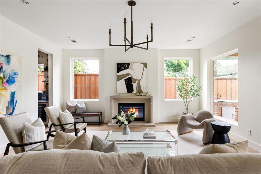 Furnished interior view inside a new home in , Dallas (Image 35). Furnished interior view inside a new home in , Dallas (Image 35).