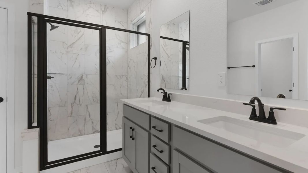 Representative furnished interior of a home built from the Aventura by Chesmar Homes in Parkside on the River, Georgetown (Image 9).
