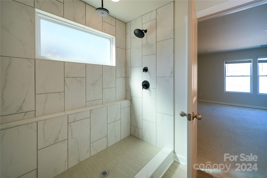 8' Ceramic Tile Shower with spa package