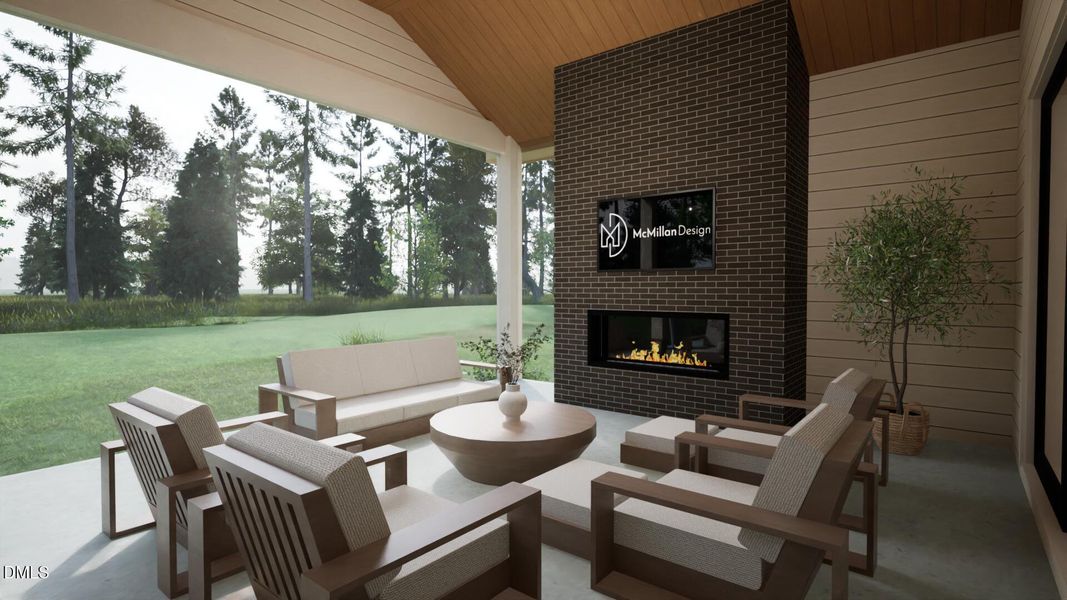 Rear Porch Rendering