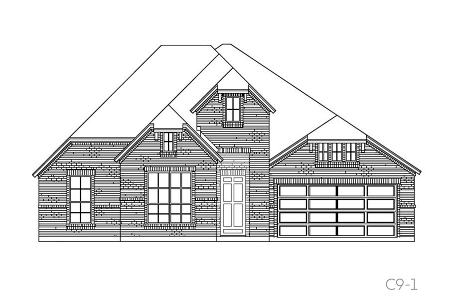 Representative rendering of the exterior for the Cambridge by John Houston Homes (Image 6).
