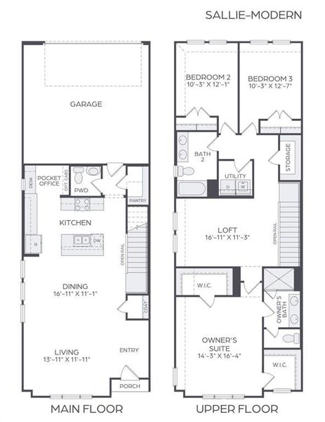 With a fantastic open concept design and tons of natural light, our end unit Sallie plan is a dream home come true!