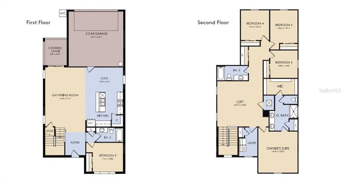 2D floor plan layout of this home in Lakehaven Estates, Clermont, FL (Image 2). 2D floor plan layout of this home in Lakehaven Estates, Clermont, FL (Image 2).