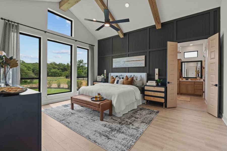 Representative furnished interior of a home built from the Savara by Chesmar Homes in Potranco Oaks 100's, Castroville (Image 10).
