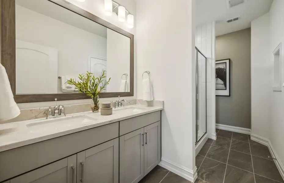 Owner's private bath with double vanity Owner's private bath with double vanity