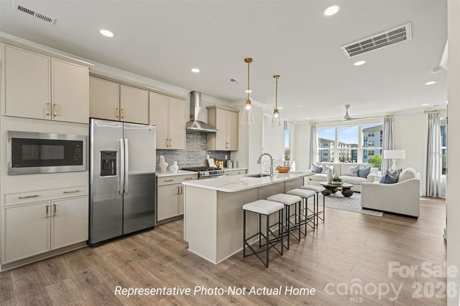 Furnished interior view inside a new home in , Charlotte (Image 10).