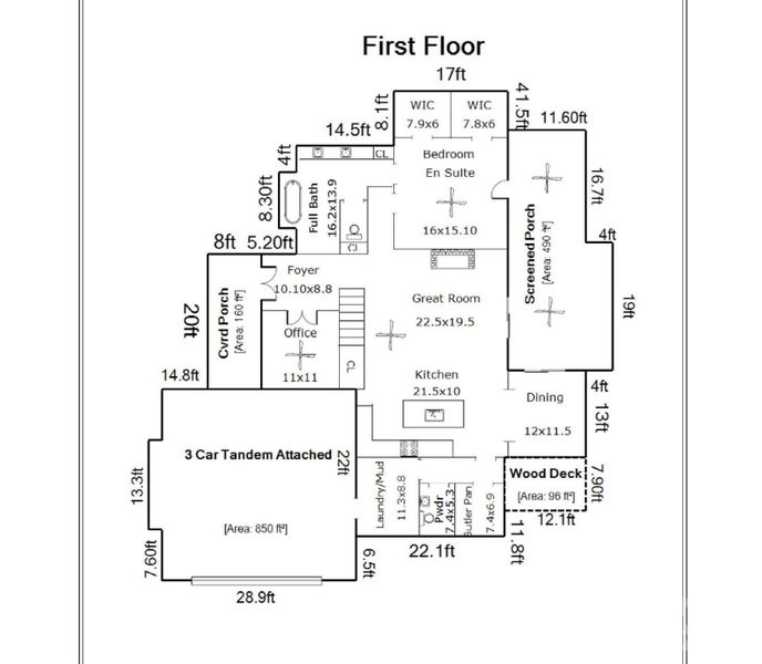 2D floor plan layout of this home in , Weaverville, NC (Image 5).