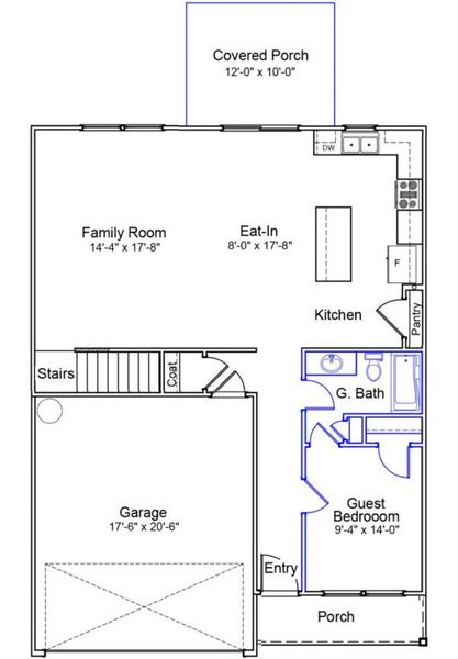 2D floor plan layout of this home in , Summerville, SC (Image 3).