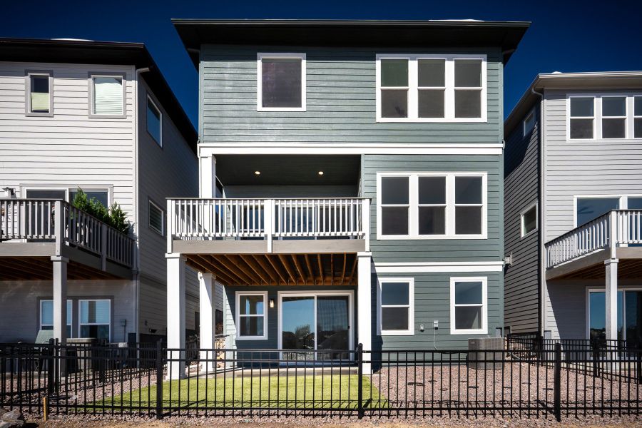 Exterior details and patio area of a home in Trailside at Cottonwood Creek, Colorado Springs (Image 3).