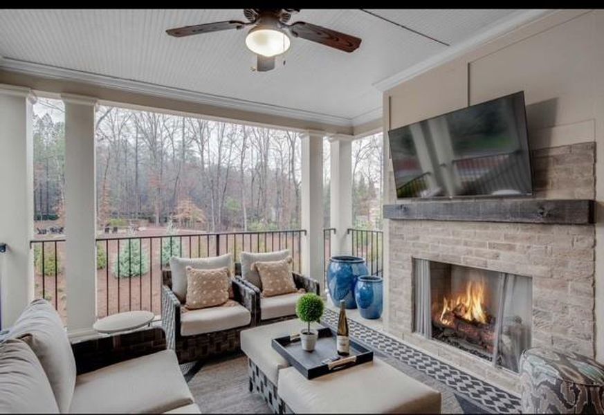 Furnished interior view inside a new home in , Suwanee (Image 58).