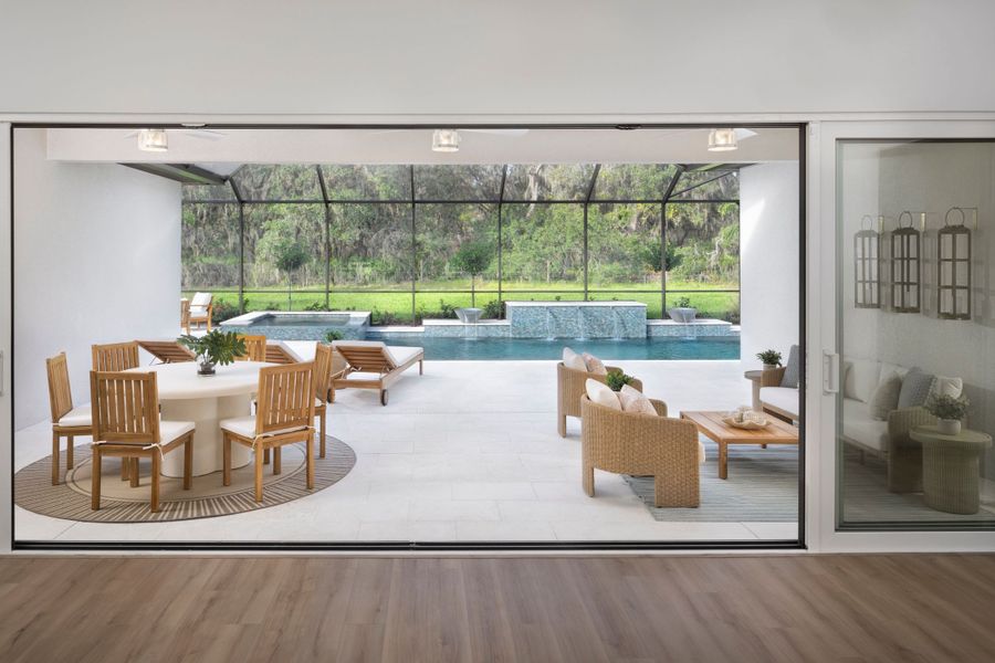 Lanai and Pool - Cedar Key II at Triple Creek:Lanai and Pool - Cedar Key II at Triple Creek