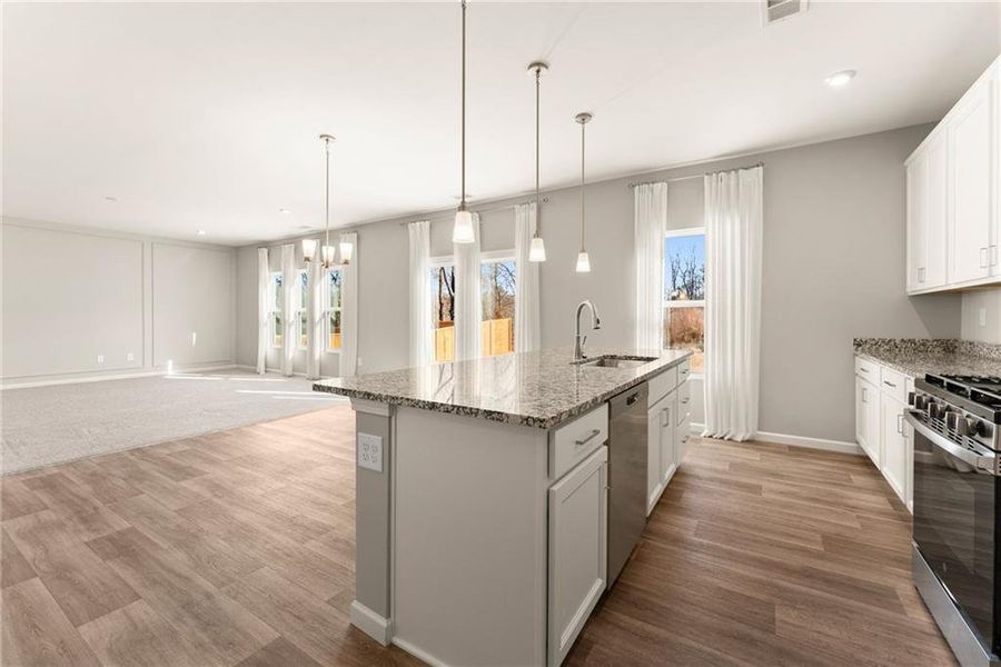 Furnished interior view inside a new home in , Braselton (Image 6). Furnished interior view inside a new home in , Braselton (Image 6).