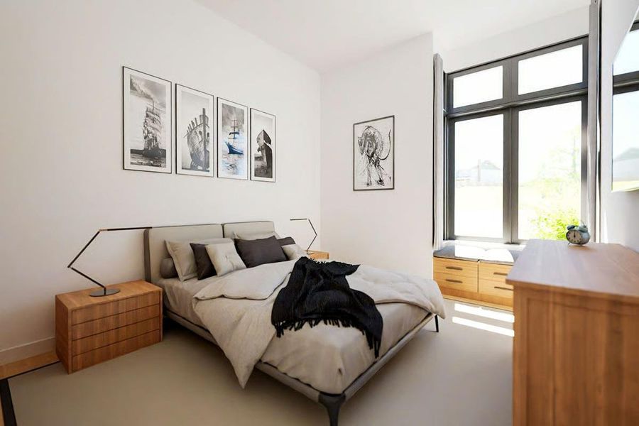 Bedroom #3 has a beautiful window seat Bedroom #3 has a beautiful window seat