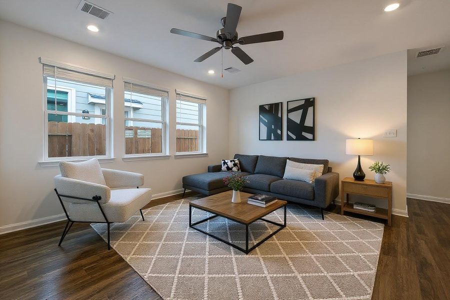 Furnished interior view inside a new home in Aldine Pines, Houston (Image 4).