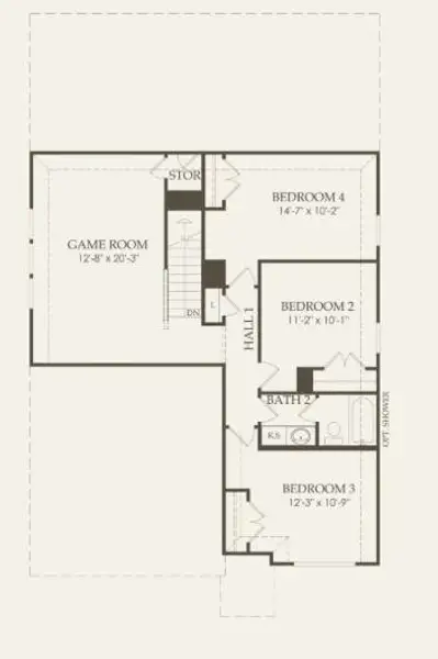 Floor Plan- Pulte, Jayton-TR 201 Second Level Floor Plan- Pulte, Jayton-TR 201 Second Level