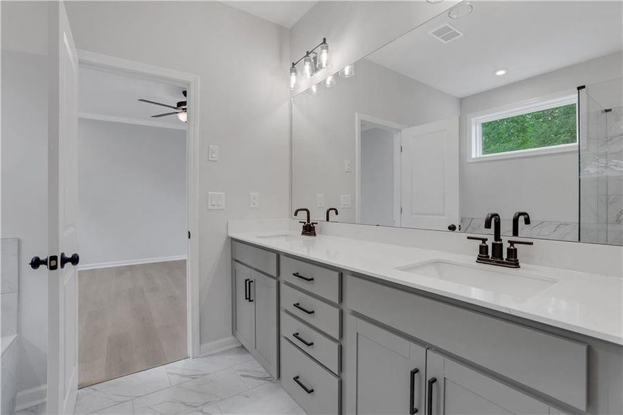 Furnished interior view inside a new home in The Paddocks at Doc Hughes, Buford (Image 11).