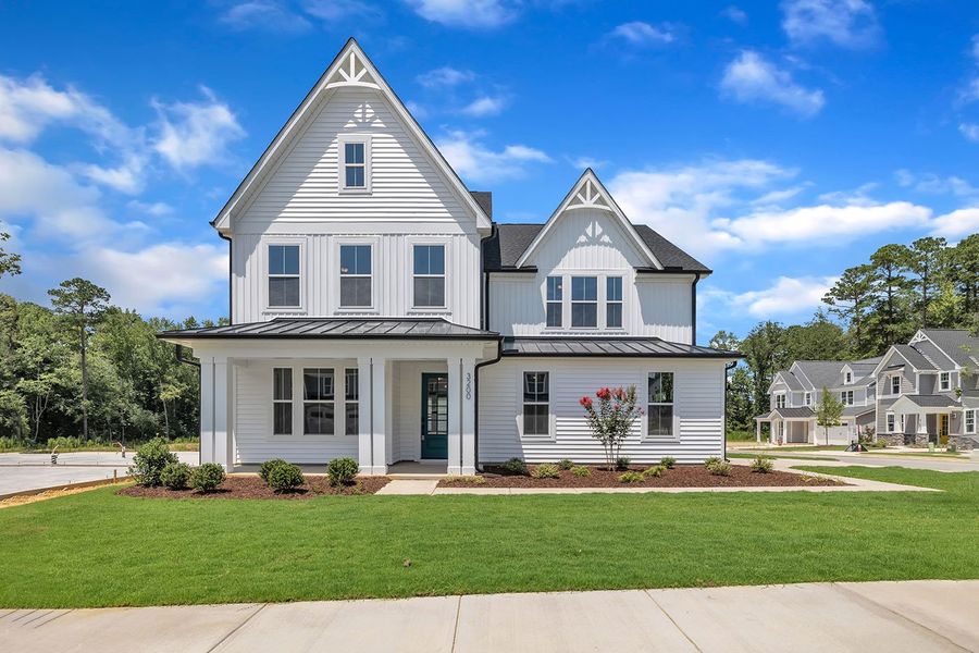 Representative exterior photo of a completed home built from the The Hampton by RobuckHomes in Stonewall, Hillsborough, NC (Image 45).