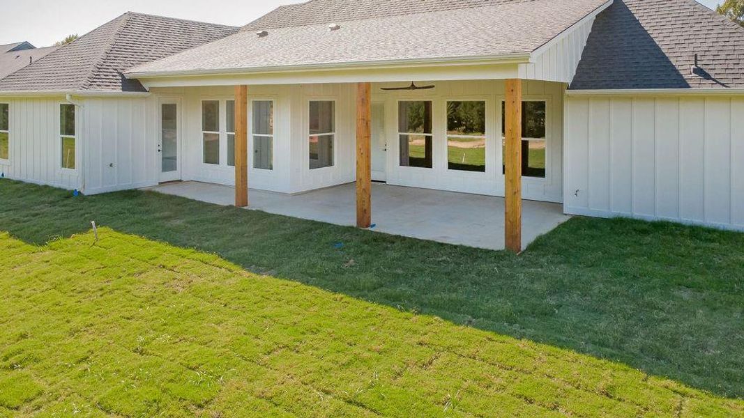 Exterior details and patio area of a home in , Tyler (Image 3).
