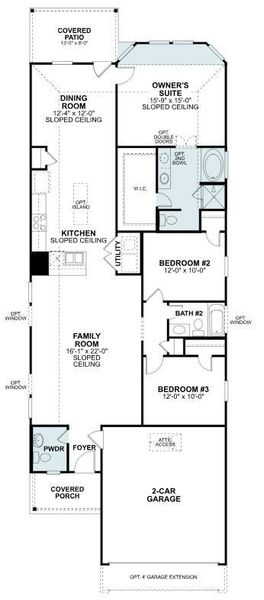 2D floor plan layout of this home in Sorella, Tomball, TX (Image 5).