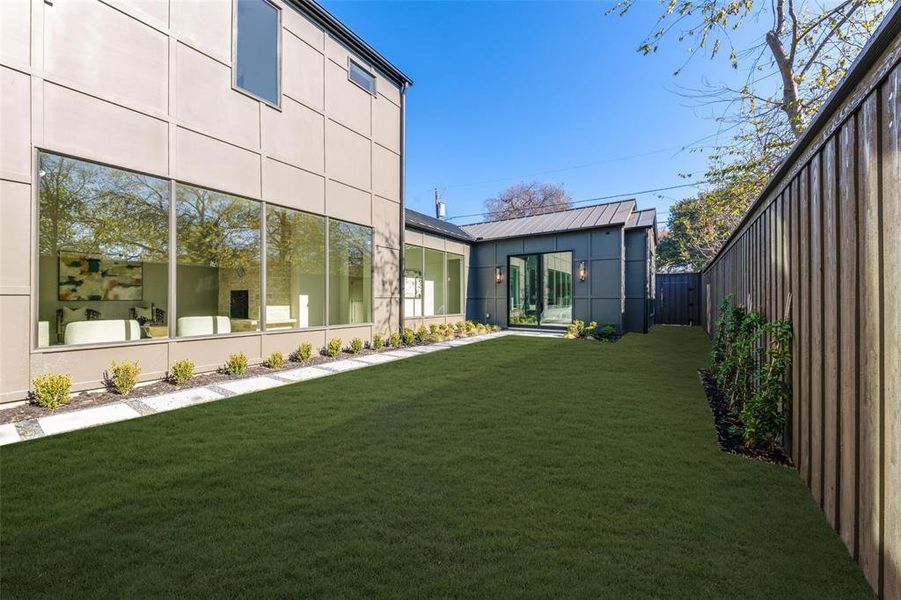 Exterior details and patio area of a home in , Dallas (Image 2). Exterior details and patio area of a home in , Dallas (Image 2).