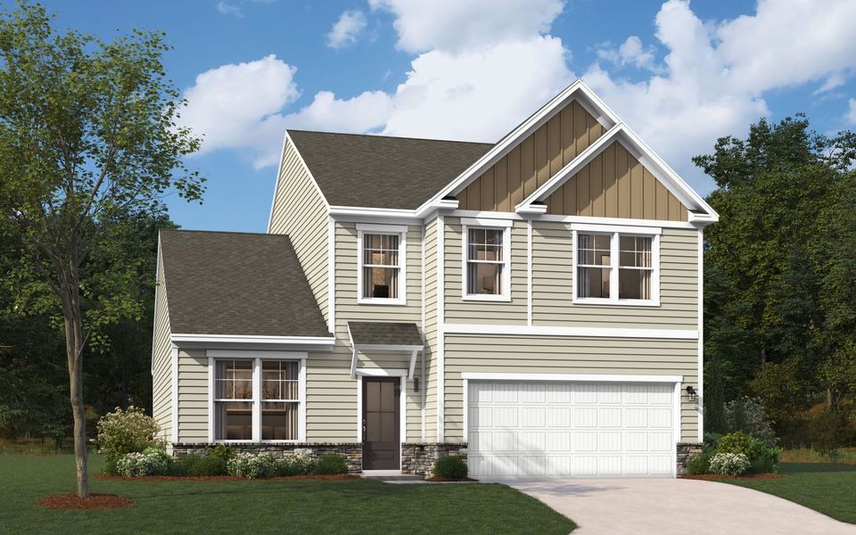 Representative exterior photo of a completed home built from the The Hollins by Stanley Martin Homes in Chapin Place, Chapin, SC (Image 4).