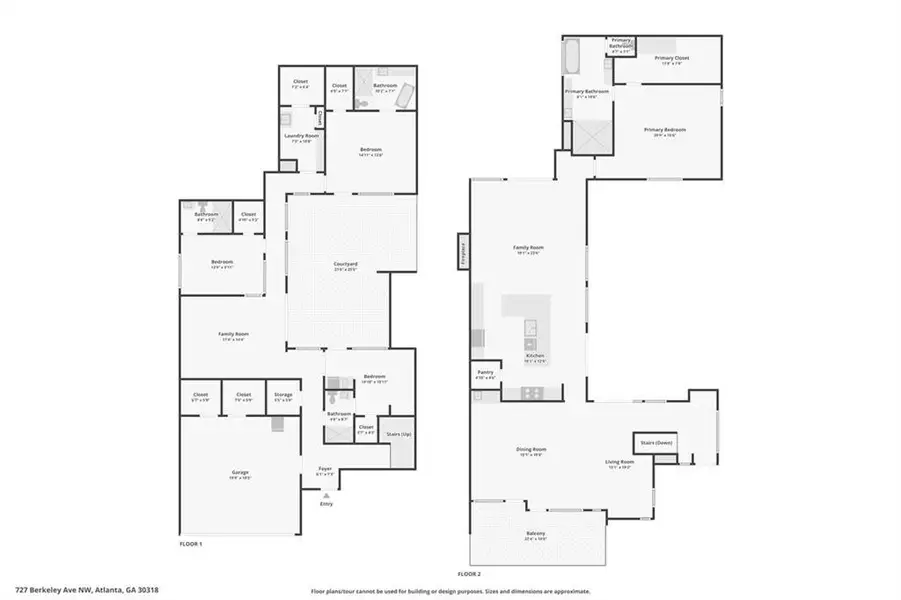 2D floor plan layout of this home in , Atlanta, GA (Image 5).