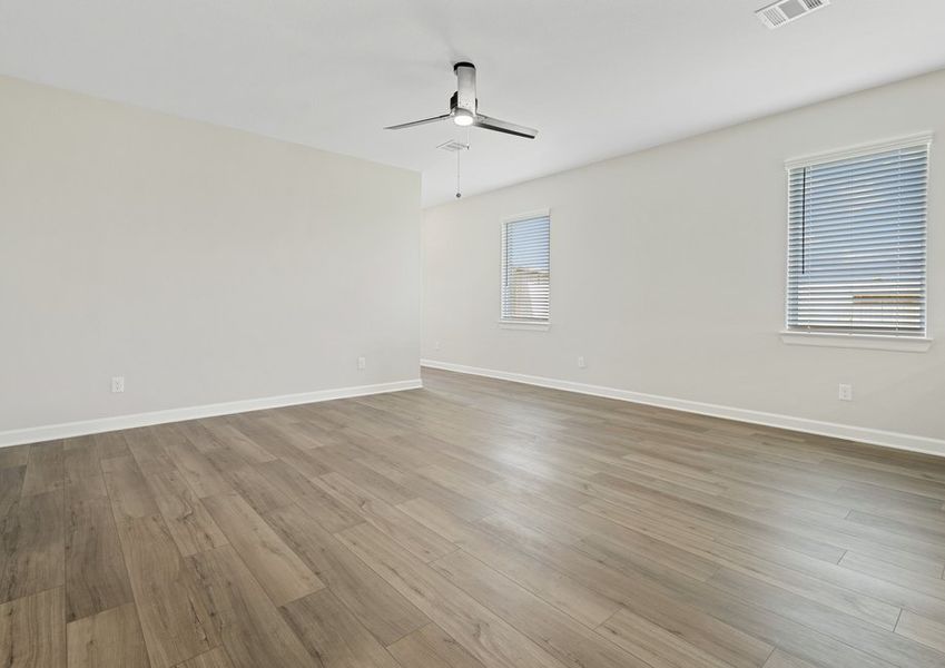 Family room with luxury flooring