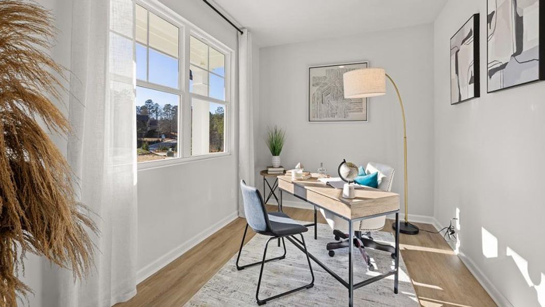 Furnished interior view inside a new home in Northwoods at Mirror Lake, Villa Rica (Image 6). Furnished interior view inside a new home in Northwoods at Mirror Lake, Villa Rica (Image 6).