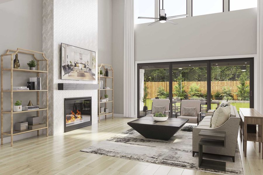 Furnished interior view inside a new home in Harvest Green 75′, Richmond (Image 7).