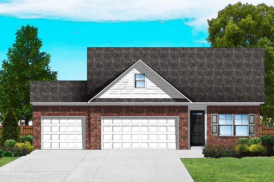 Elevation A2 - 3rd Car Garage