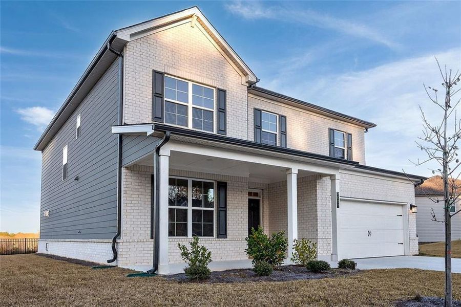 Front exterior of a new home in Bedford Estates, Atlanta, GA, highlighting curb appeal (Image 25).