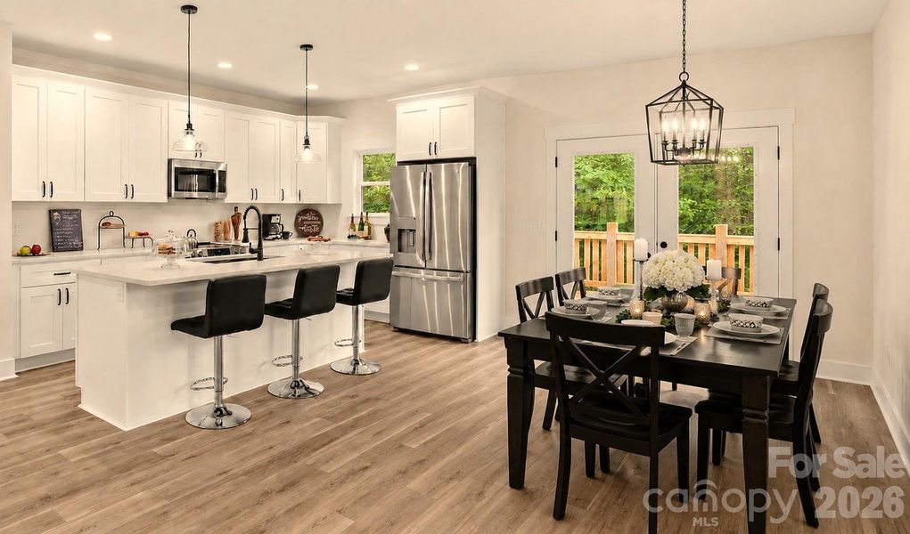 Dream Kitchen with large island and Dining area.