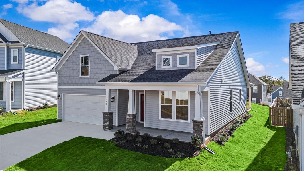 Top-notch exterior finishes in a select, well-established Greenville community