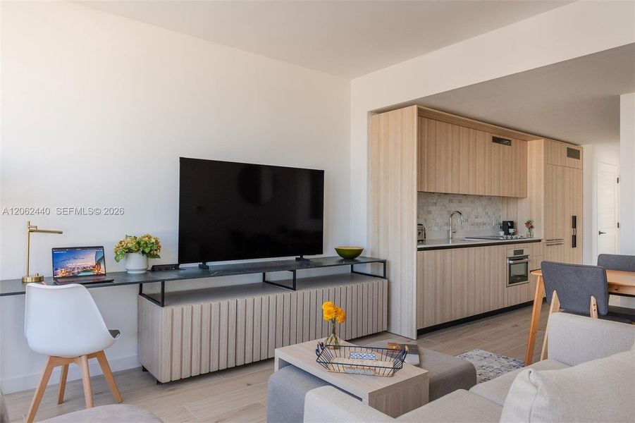 Furnished interior view inside a new home in , Miami (Image 8).